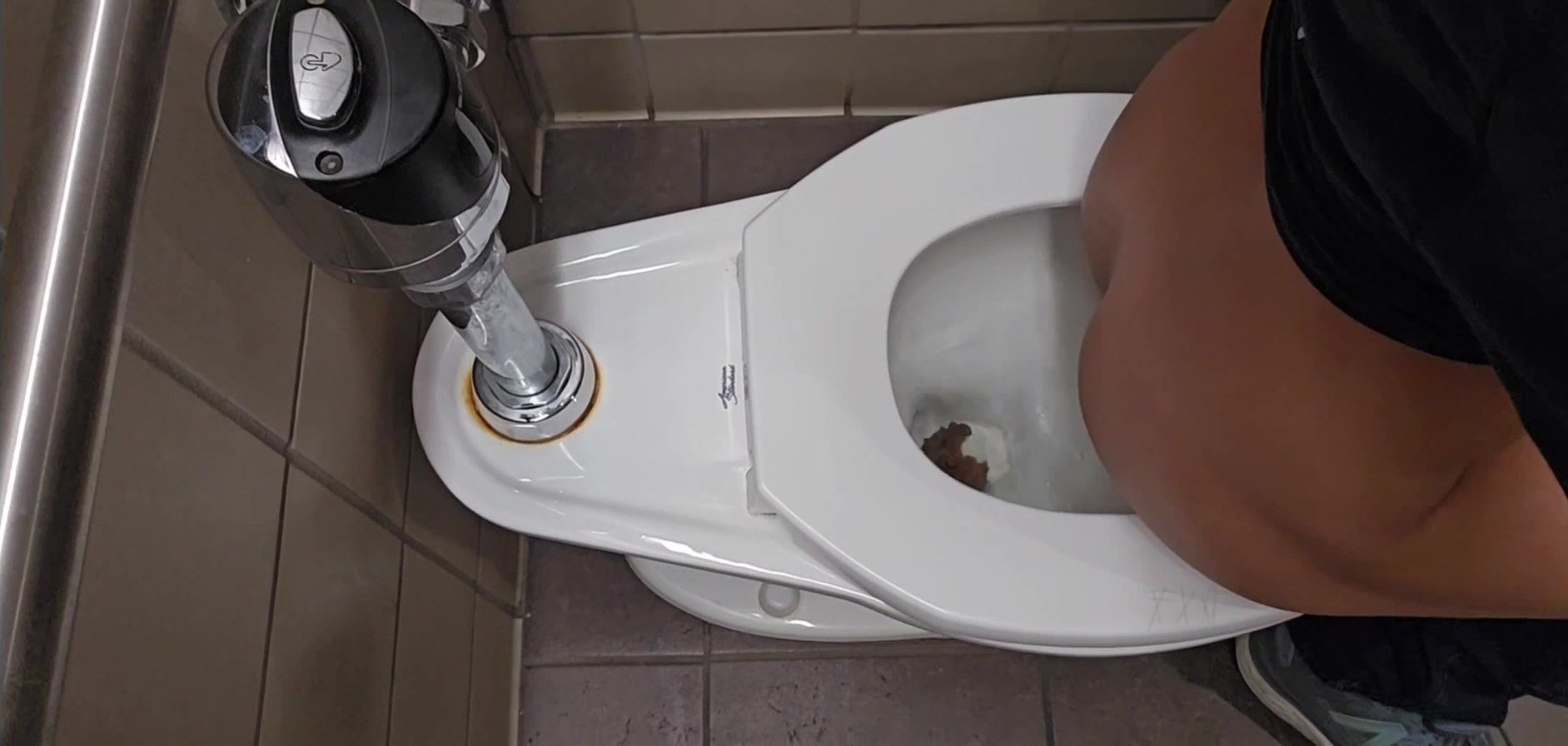 Human poo in toilet