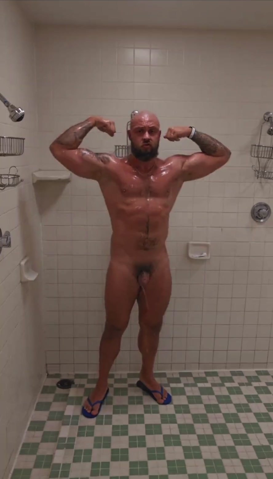 Muscle hunk shower - video 2
