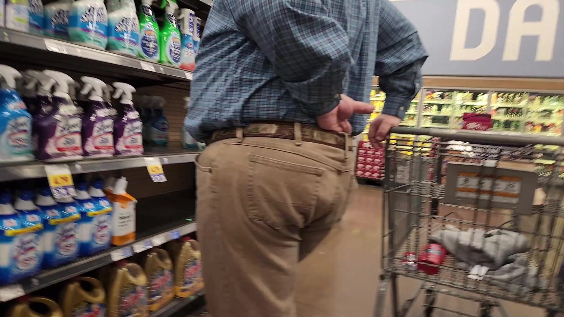 Chubby Daddy's Fat Ass with his hands in his pants
