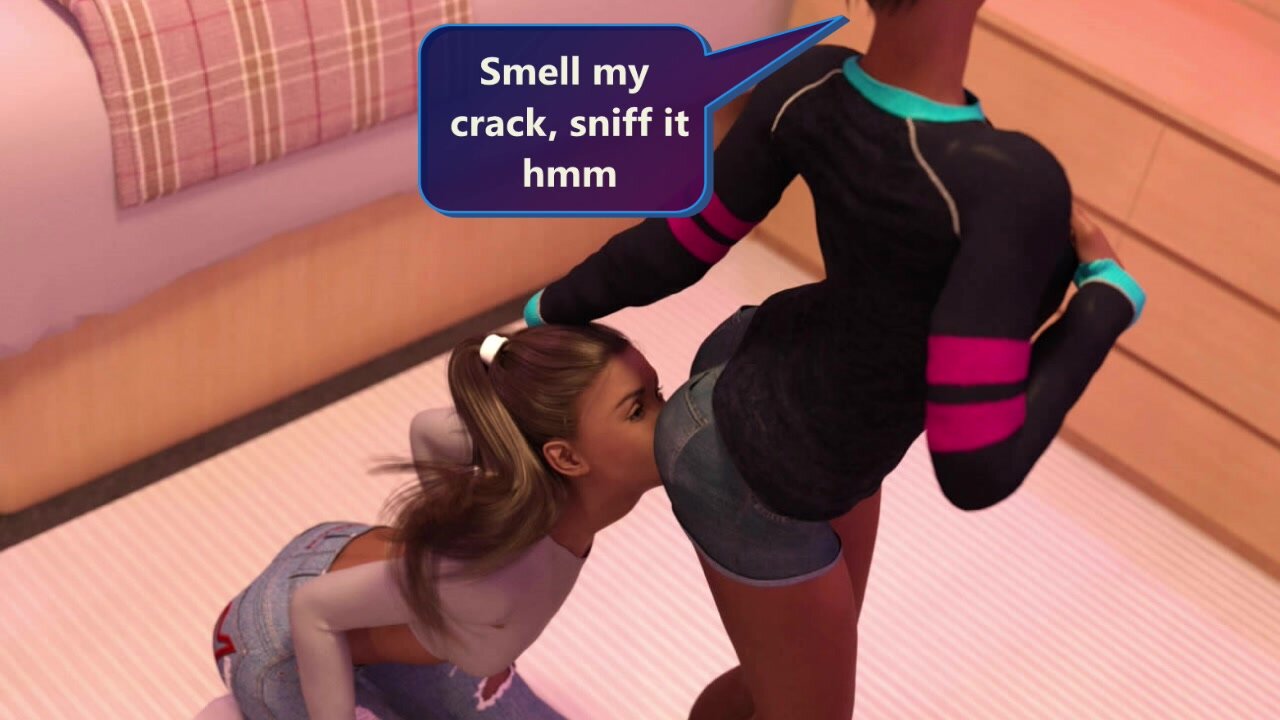 Ass sniffing Toon Dorm Girls