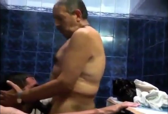 Hairy Turk Daddy Sucked and fucked in bathroom