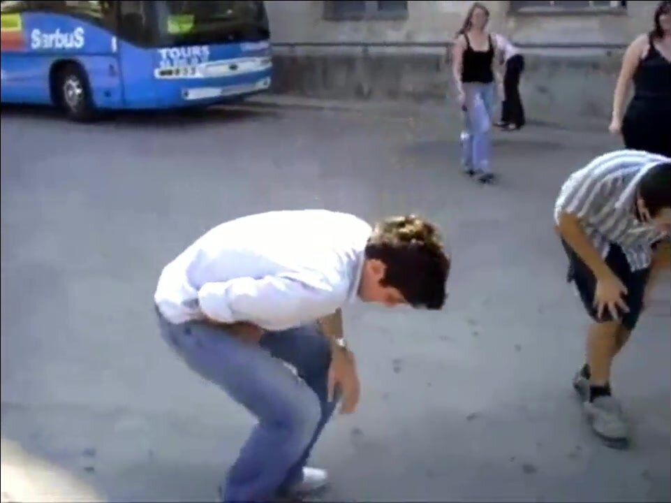 kicking balls on the street