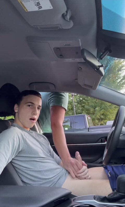 twink gets his cock jerked by a stranger