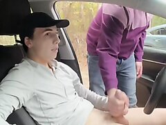 twink gets caught cruising by daddy