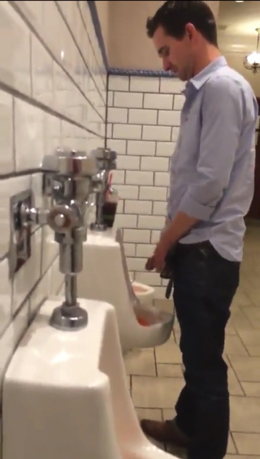 Big dick urinal spy - video 3