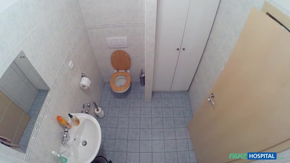 girl fucked while pissing on toilet