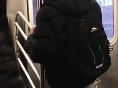 man caught pissing on train