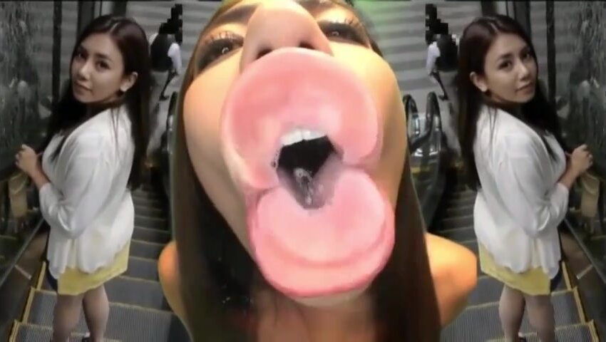 jav glass licking mouth fetish