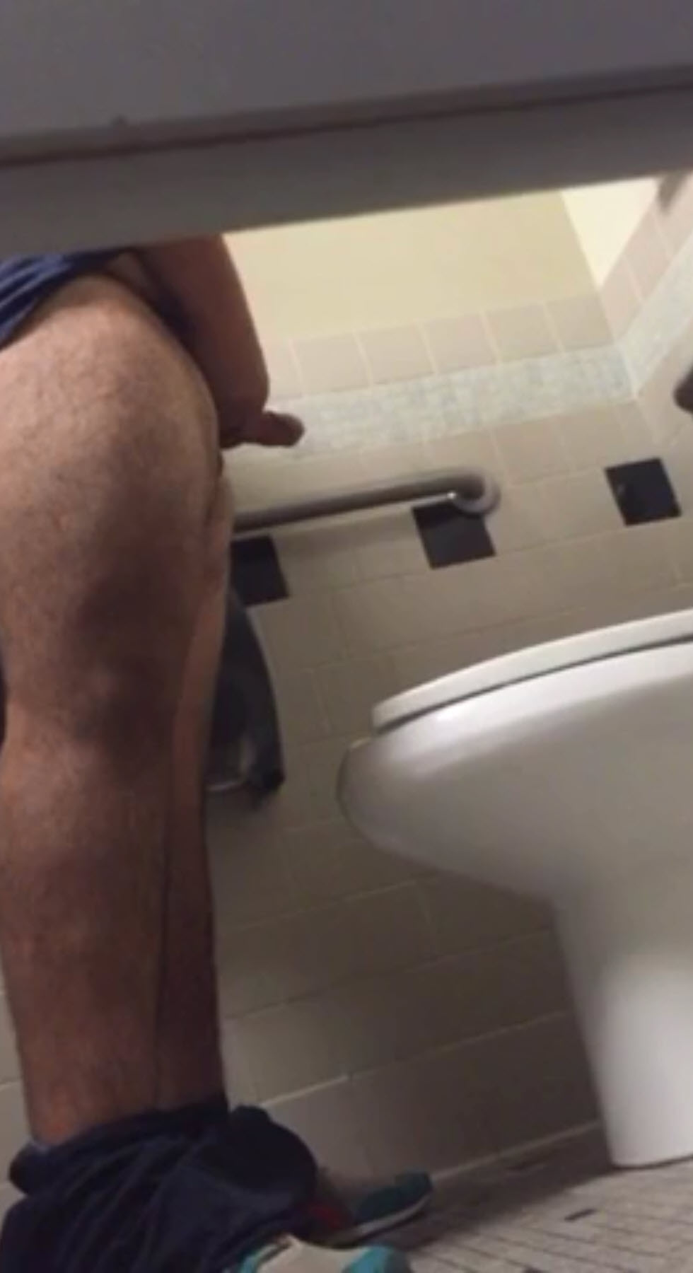 Caught Daddy Stroking In The Restroom 18