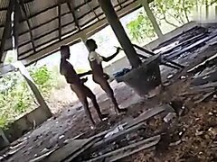 hung africans fuck outdoors