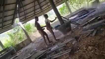 hung africans fuck outdoors