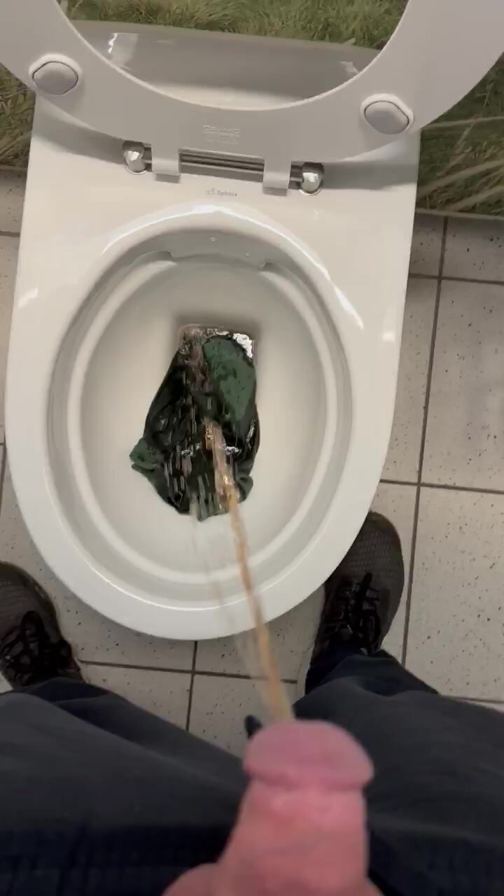 flushing a underwear at the airport