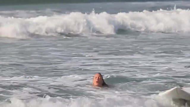 Surfers bikini fail in the waves boobs out oops ENF