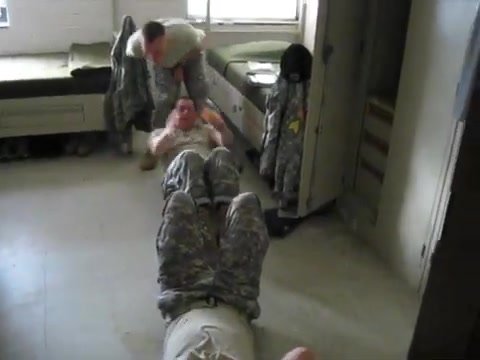 Cute Military Man Gets Punched in His Balls