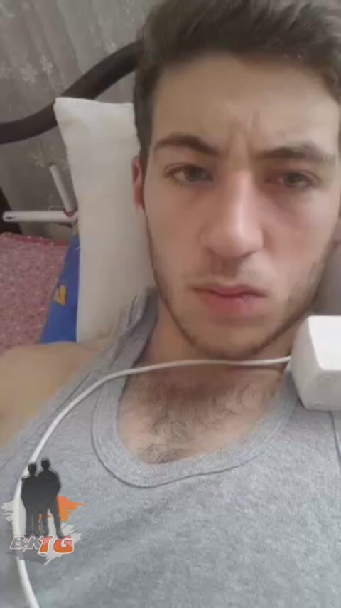 Turkish Horny Boy Showing His Cock on The Bed