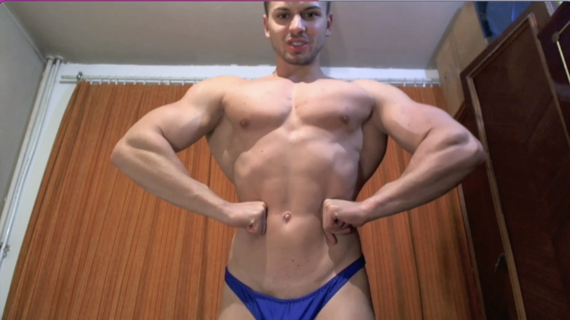 Young alpha muscleboy flexes and jerks pt 1