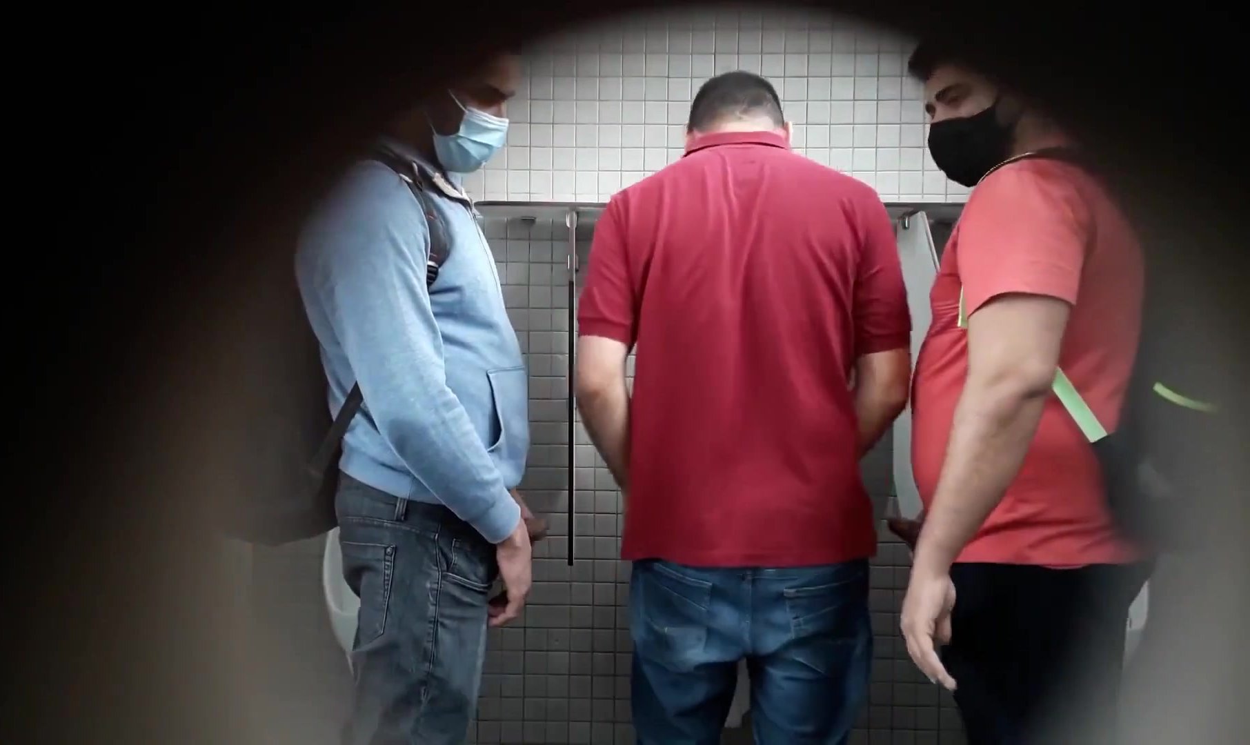 Real Action In Public Restroom