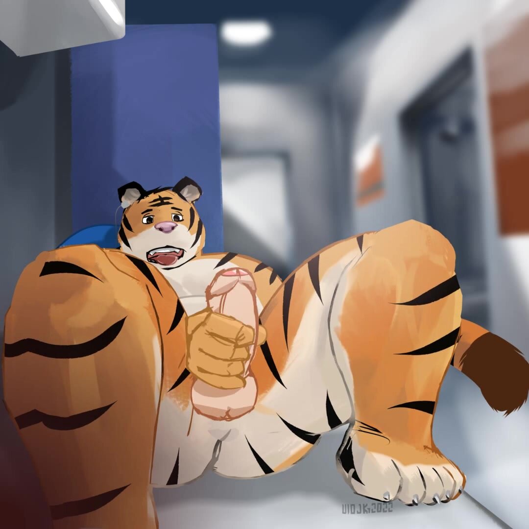 Cute Tiger Jerk Off