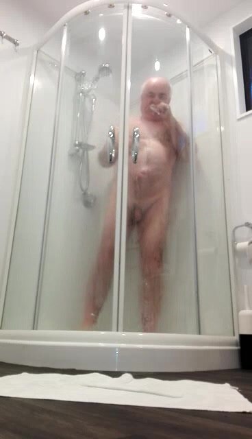 shower and shave nude