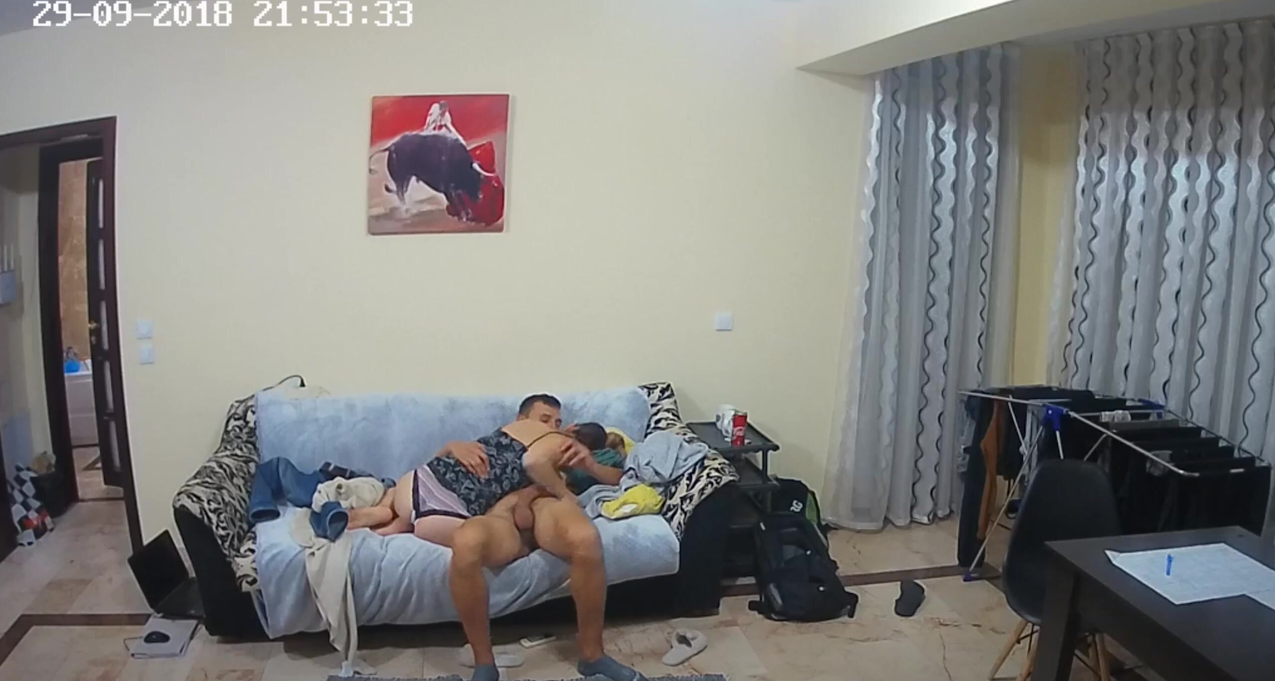 Spy - Hung Croatian Guy starting foreplay on ipcam