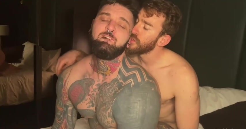 hot inked hunk dominated by a hot stud