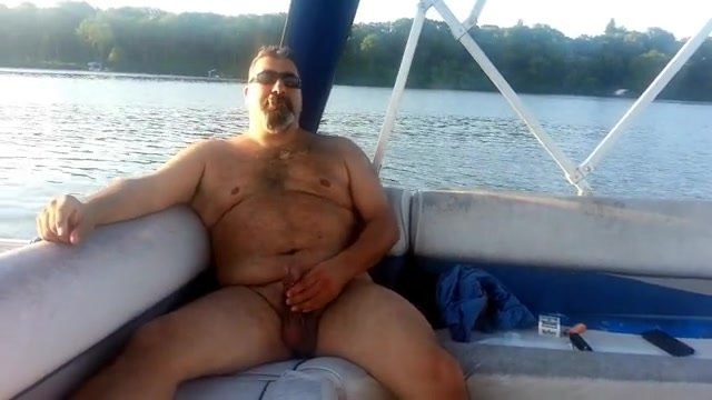 Cigar bear on a boat
