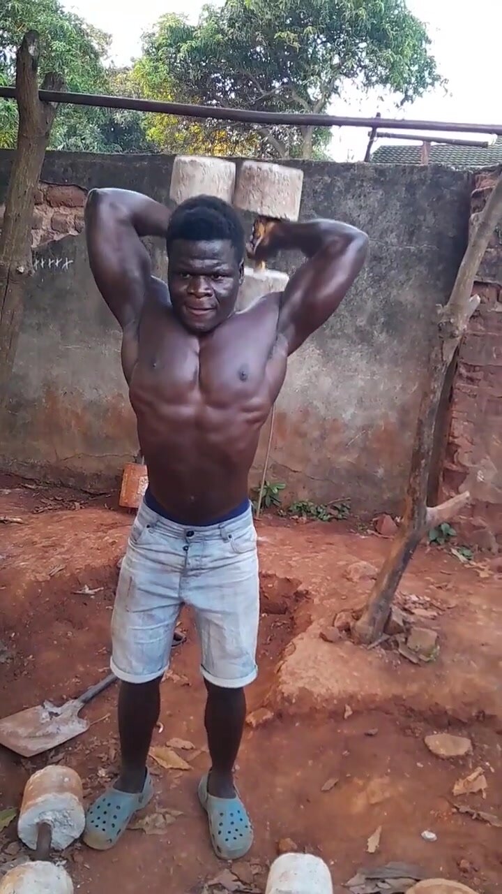Young muscle african