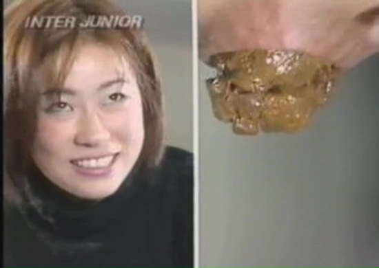 Vintage Japanese constipated girl